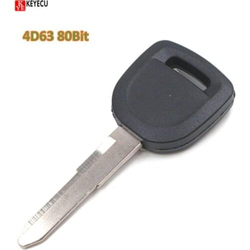 KEYECU Transponder 80-Bit Ignition Key Fob for Mazda MZ24, MZ34 With Chip 4D63 80Bit for Mazda 2 3 5 6 CX-7 CX-9 MX-5 RX8