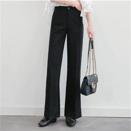 New micro bell pants womens high waist elegant casual simple wild suit pants spring and autumn trousers for women