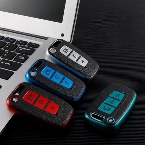 TPU Car Key Cover Case For Hyundai Solaris HB20 Veloster SR IX35 Accent Elantra i30 For KIA RIO K2 K3 Sportage Accessories case