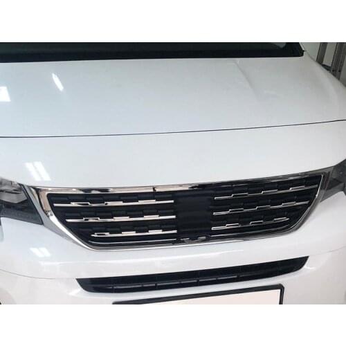 For Peugeot Rifter Chrome Front Grille 6 Piece 2019 and After Chrome Molding Styling Accessory Modified Designed Trim Tunning