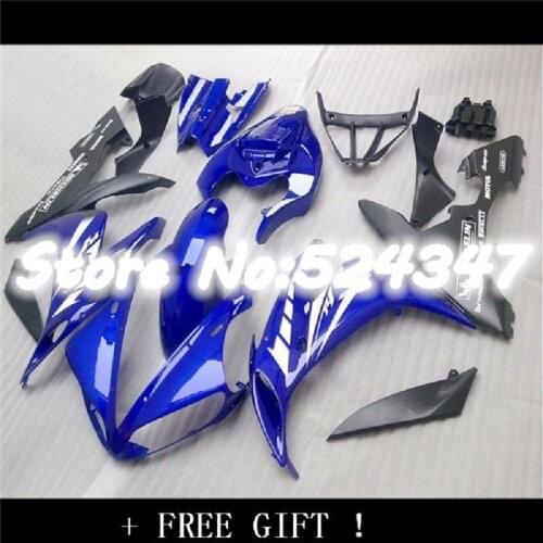 Customized Injection fairing kits fit for YAMAHA 2004-2006 YZFR1 04 05 06 YZF R1 blue black plastic fairings kit