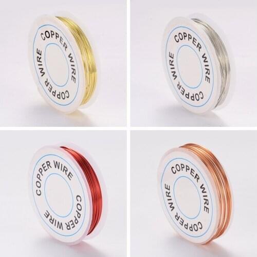 0.8mm/1.0mm Copper Brass Metal Jewelry Wire for DIY Necklace Bracelet Earrings Findings Design Material Supplies