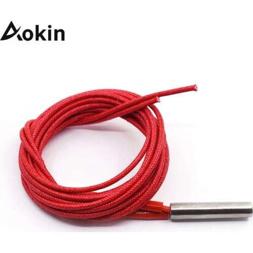 12V 24V 40W Ceramic Cartridge Heater 6mm*20mm For Extruder 3D Printers Parts Heating Tube Heat 1M 1.5M Extrusion Part