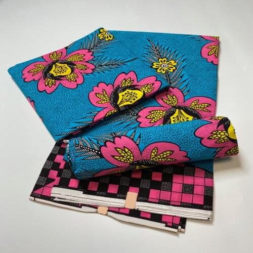 Veritable Ankara Fabric African Real Wax Print Fabric Real Wax High Quality 6 Yards African Fabric for Party Dress NN1225-18