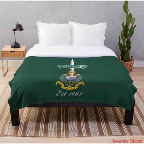 Royal Marine Commando Est 1664 Blanket Fleece Plush Blankets on Bed/Sofa Sleeping Cover Bedding Throws Bedsheet for Kids Adult