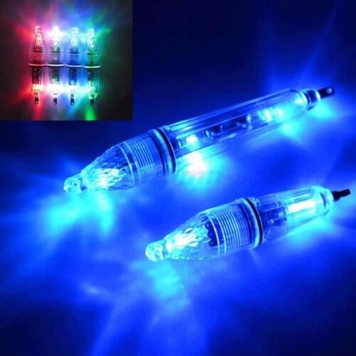12/17cm 5 Color Mini Deep Drop Underwater LED Fishing Lamp Fish Squid Bait Lure Light Flash Lamp White Red Green Blue Multicolor