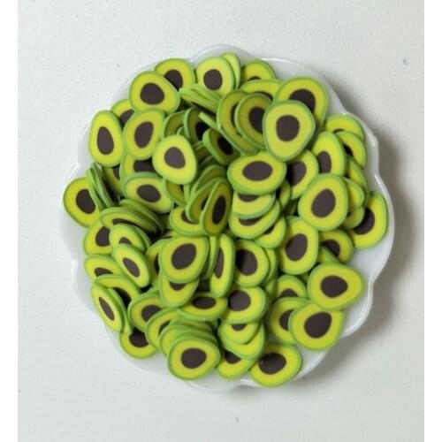20g Hot Clay New Fruit Sprinkles for Crafts Polymer Avocado Slice DIY Slime Making Accessories Nail Art Decoration