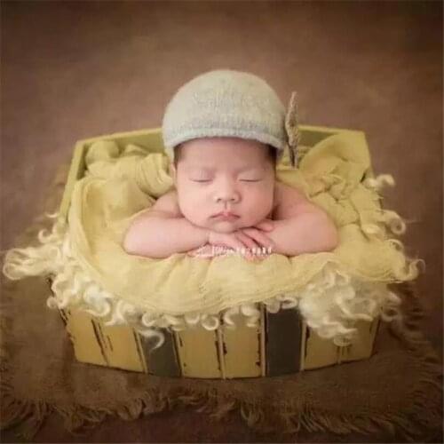 Newborn Bark Box Photography Props Natural Wood Rustic Baby Basket Photo Props