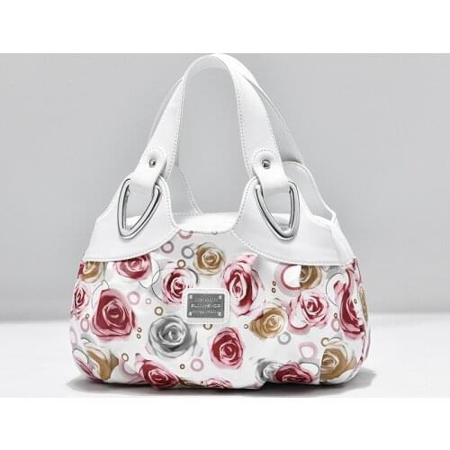 Newposs Luxury Handbag Women Printing PU Leather Handle Bag Fashion Brand Lady Tote Big Capacity Shoulder Bag Shopping Purse2021