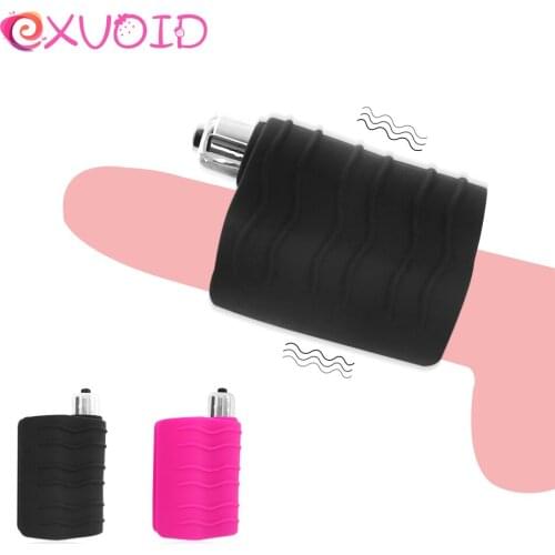 EXVOID Silicone Penis Trainer Massager Vibrator Sex Toys for Men Male Masturbator Sex Machine Delay Men Glans Training Exercise