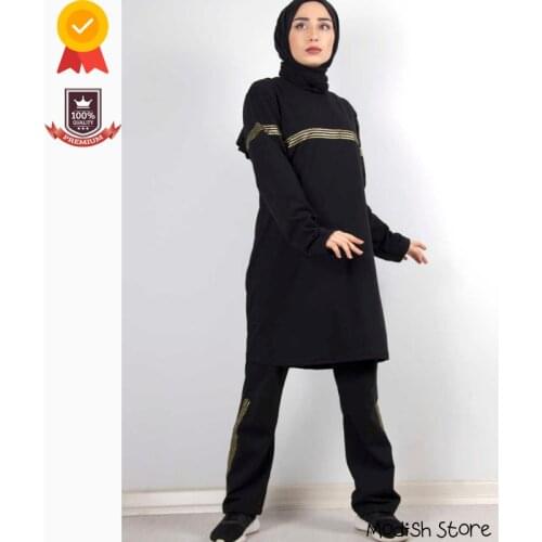 Track Suit Double Sport Women Muslim Clothing 2021 Muslim Sets Winter Autumn Islamic Clothing Arabic Dubai Abaya Turkish Clothes