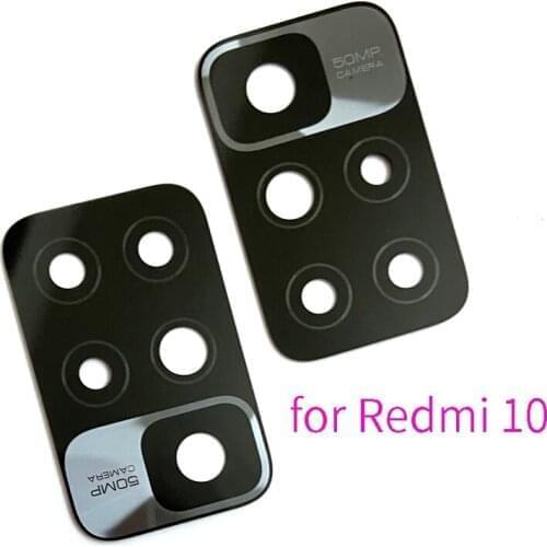 20PCS 50PCS For Xiaomi Redmi 10 Rear Back Camera Glass Lens Cover with Adhesive Sticker