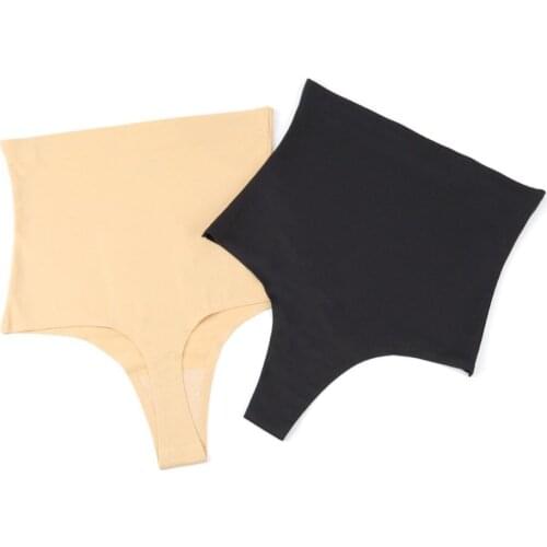 Women High Waist Thong Body Shaping Pants Ice Silk Waist Corset Briefs Sexy Lingerie Plus Size Underwear Female Abdomen Panties