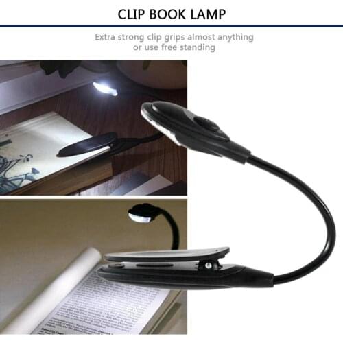 Mini Flexible Clip-on Bright Booklight Led Travel Book Reading Lamp White Light Hot Book Night Light Curved Light Guide