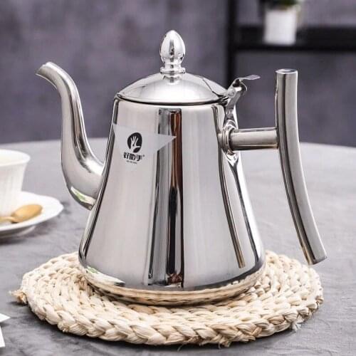 Thickened Stainless Steel Teapot Bubble Kettle with Filter Hotel Restaurant Home Induction Cooker