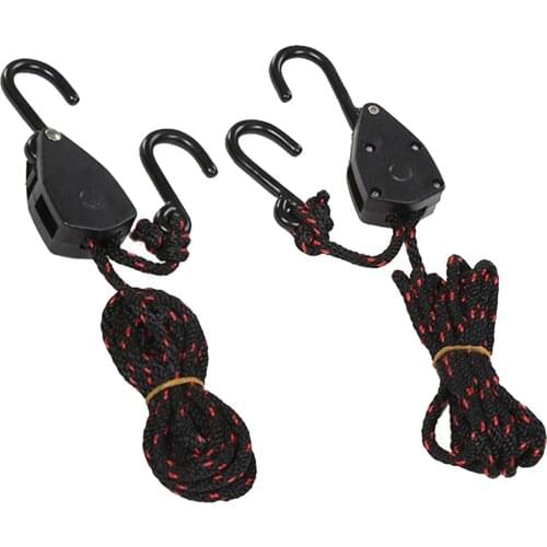 2 pcs 1/8 Inch Adjustable Grow Light Rope Ratchet Hanger Yoyo For Indoor Growing Light Tent Room Box GreenhouseFixtures