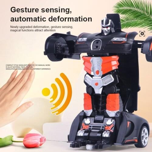 1:18 2 IN 1 Transformation Driving RC Robot Car Remote Control Robots Models Remote Control Car For Boys Children Toy And Gift