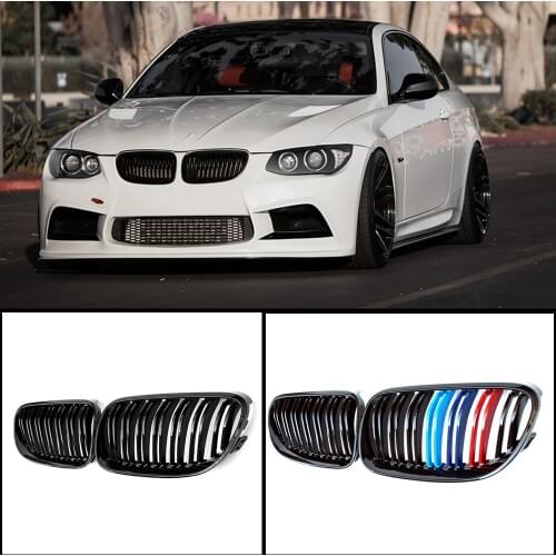 2-Slats Front Grill Kidney Grille for BMW 3 Series E92 COUPE E93 Convertible E90 M3 LCI 2010-2013