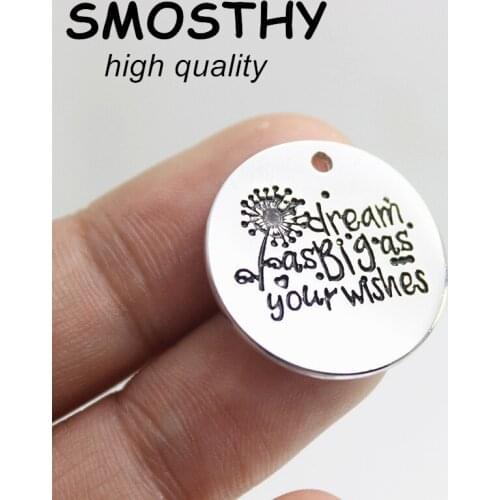 20pcs high plating alloy 22mm dream as big as your wishes round enamel charm pendant DIY bracelet necklace ornament SMC033