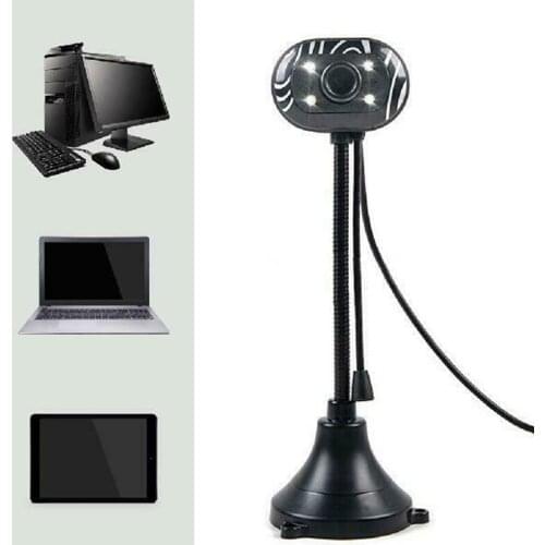 480P Desktop Webcam Computer Laptop Flexible Neck USB 3.0 30FPS Webcam for Online Course Internet Meeting