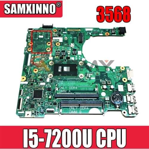 Akemy For Dell 3568 Laptop Motherboard CN-02HKXD 02HKXD 2HKXD With SR2ZU I5-7200u DDR4 15341-1 91N85