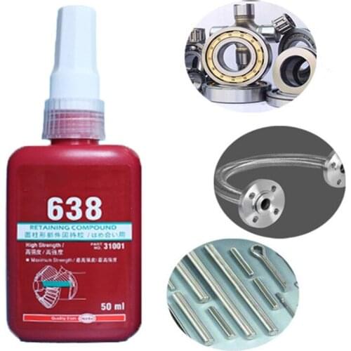 50ml 638 Anaerobic Adhesive Cylindrical Retaining Adhesive Cylinder Metal Parts Bearing Locking Sealing Glue