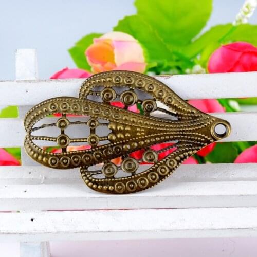 Free shipping-30Pcs Antique Bronze Filigree Connectors Cactus Metal Crafts Decoration DIY Embellishments Findings 61x38mm