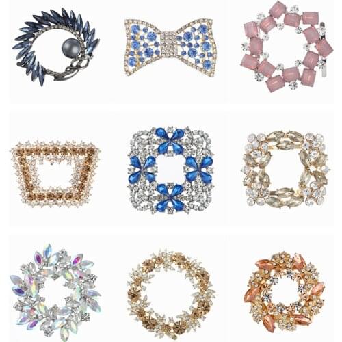 2 PCS Crystal Shoe Clips Shiny Bridal DIY Accessories Rhinestone Shoe Decoration 17 Different Styles