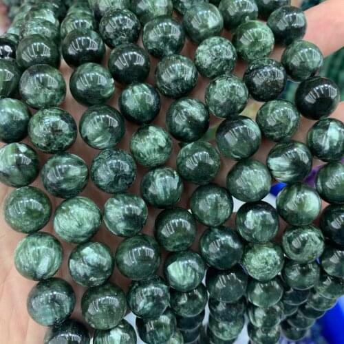 Seraphinite /Clinochlore Stone Beads Natural Gemstone Beads Diy Loose Beads For Jewelry Making Strand 15 Inches Wholesale