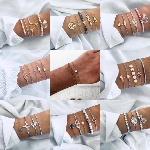 26 Styles Bohemia Bracelets Heartbeat Handmade Beads Pineapple Bangle For Women Wedding Jewellery Party Friend Gift Viking