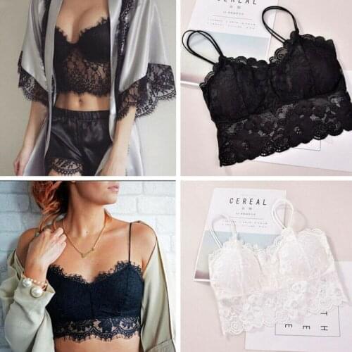 Women Lace Bralette Bra Female Sling Camis Lace Flowers Strap Wrapped Chest Vest Cropped Tops Basic Tops Fashion Ladies Camis