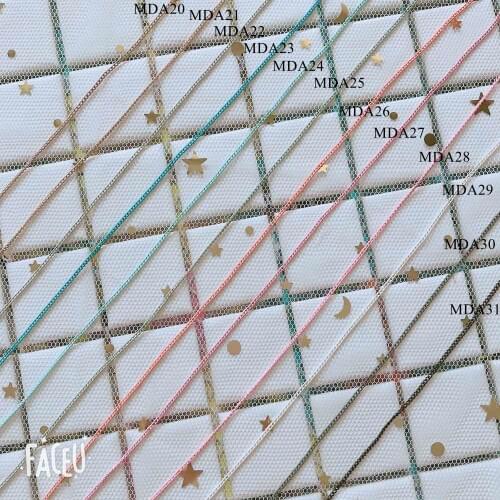 1M/bag 12 different Colors Chain Shape Metal Nail Decoration 1.2mm Chain MDA20-31