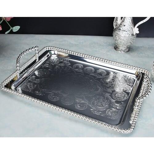 European inventory of center plate silver fruit tray dessert new fashion Home Furnishing hotel supplies KTV fruit