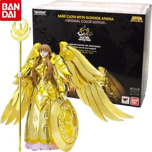 BANDAI Original Anime Characters Saine Seiya Saint Cloth Myth Saori Kido Athena PVC Action Figure Collection Model Toy For Kids