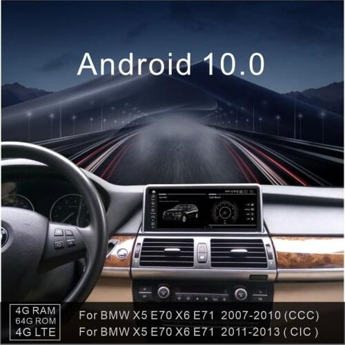 IPS 4G+64G Android 10.0 player 4G LTE for BMW X5 E70/X6 E71 (2007-2014) Original CCC/CIC System Car navigation multimedia
