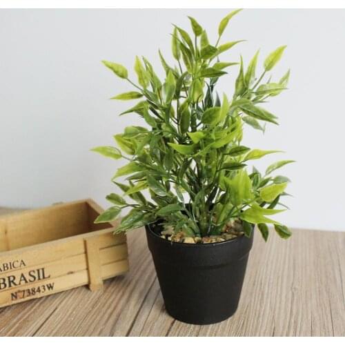 Hot Sale 1Pc Artificial Grass Plant Greenery Bonsai Office Garden Desk Furniture Decor