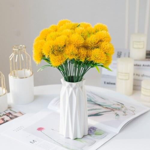 Artifical Flowers Wedding Dandelion Simulation Bouquet People Fake Flower Plant Decoration Wedding Table Flowers