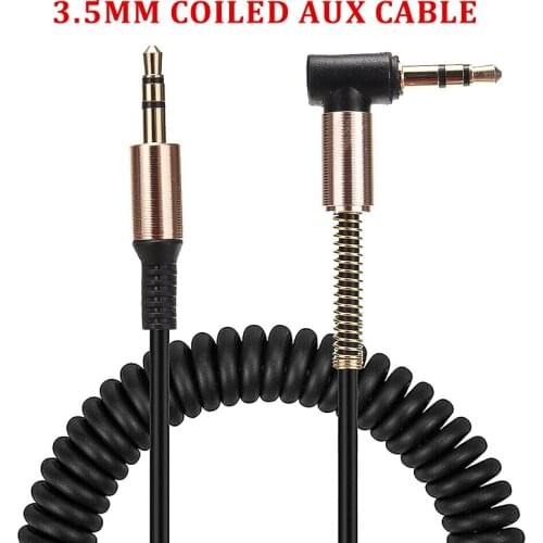New AUX Cable Audio Line Spring Coil 3.5mm Aux Cable Stereo Audio Auxiliary Cord Extension Cable for MP3 Player Tablet Laptop