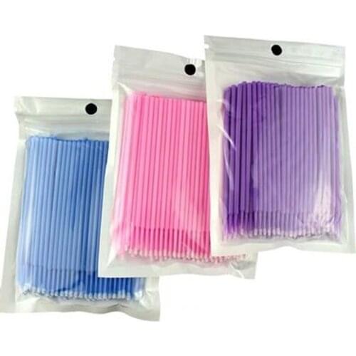 100pcs/bag Eyelash Extension Makeup Brushes Cleaning Swab Swabs