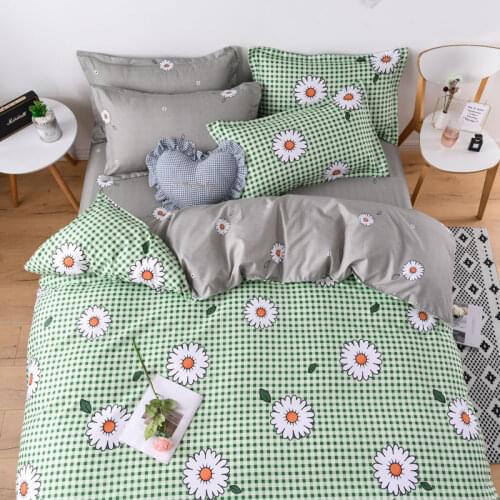 Flower Bed Cover Set Sheets And Pillowcases Plants Fruit Boys Girls Spring Queen Full Size Duvet Cover Home Use Bedding Set