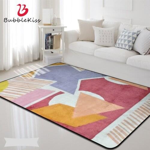 Bubble Kiss Carpet for Living Room Nordic Style Color Geometric Pattern Carpet Home Non-Slip Kids Room Decor Thicken Rug 2021