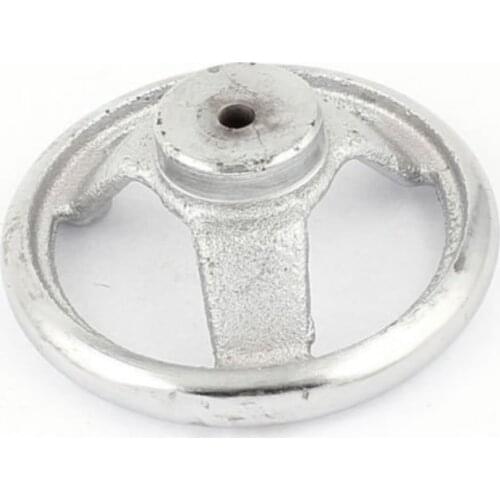 1PC 100mm/ 4" Dia 3 Spoke Round Silver Iron Hand Wheel for Milling Machine Lathe