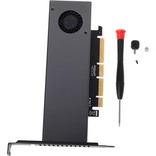 M.2 NVMe Adapter to PCIE3.0 GEN3 M.3 Built-in Turbo Fan for 2230-22110 NVME Card