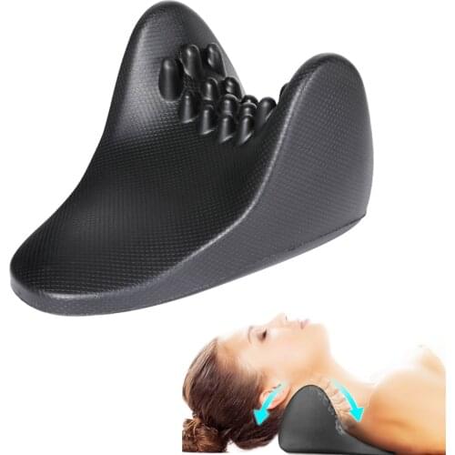 Neck Stretcher Massager Pillow Trigger Point Cervical Traction Massage Pillow Orthopedic Release Stress Acupressure Relaxation