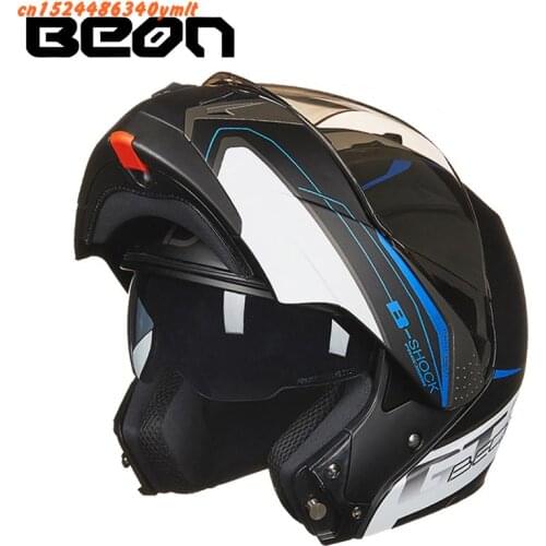 BEON B-700 Motorcycle Helmet Casco Moto Filp Up Motorbike Capacete Double Visor Full Face Racing Motocross Moto Helmet