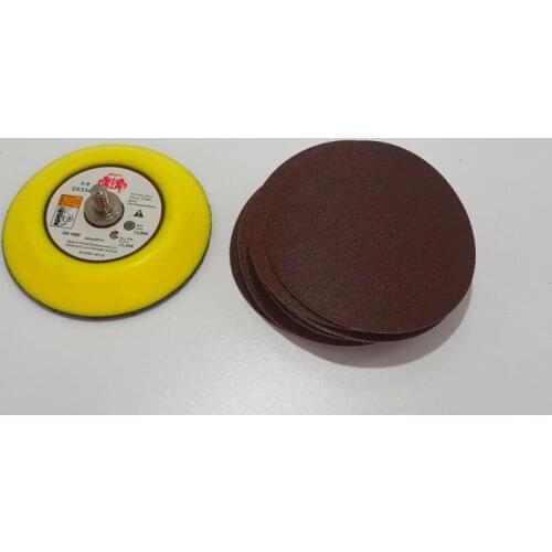 New 106Pcs/set Autohesion Disk Sand Paper with 3Inch 75mm M6 Polish Pad