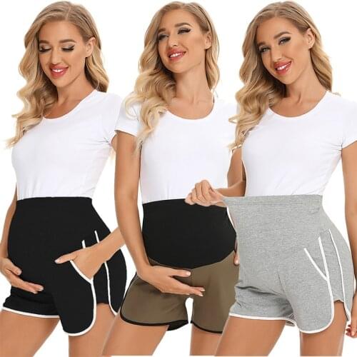 New Maternity High Waist Women Shorts for Spring Summer pants Pregnant Short Trousers plus size Pantie maternity pregnant pants