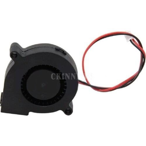 100Pcs/Lot 5015 12V Cooling Turbo Fan Brushless 3D Printer Parts 2Pin for Makerbot Reprap Prusa I3 DC Cooler Blower 50x50x15mm