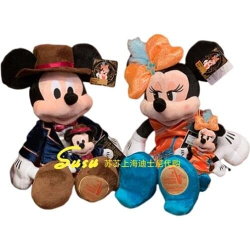 Original New Disney Retro Mickey&Minnie Plush Toy Dolls High Quality Childrens Gifts