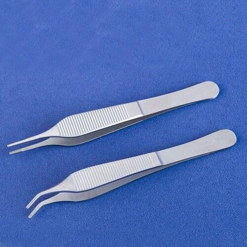 Cartilage tweezers medical stainless steel straight elbow nose plastic equipment non-slip tool professional beauty clip
